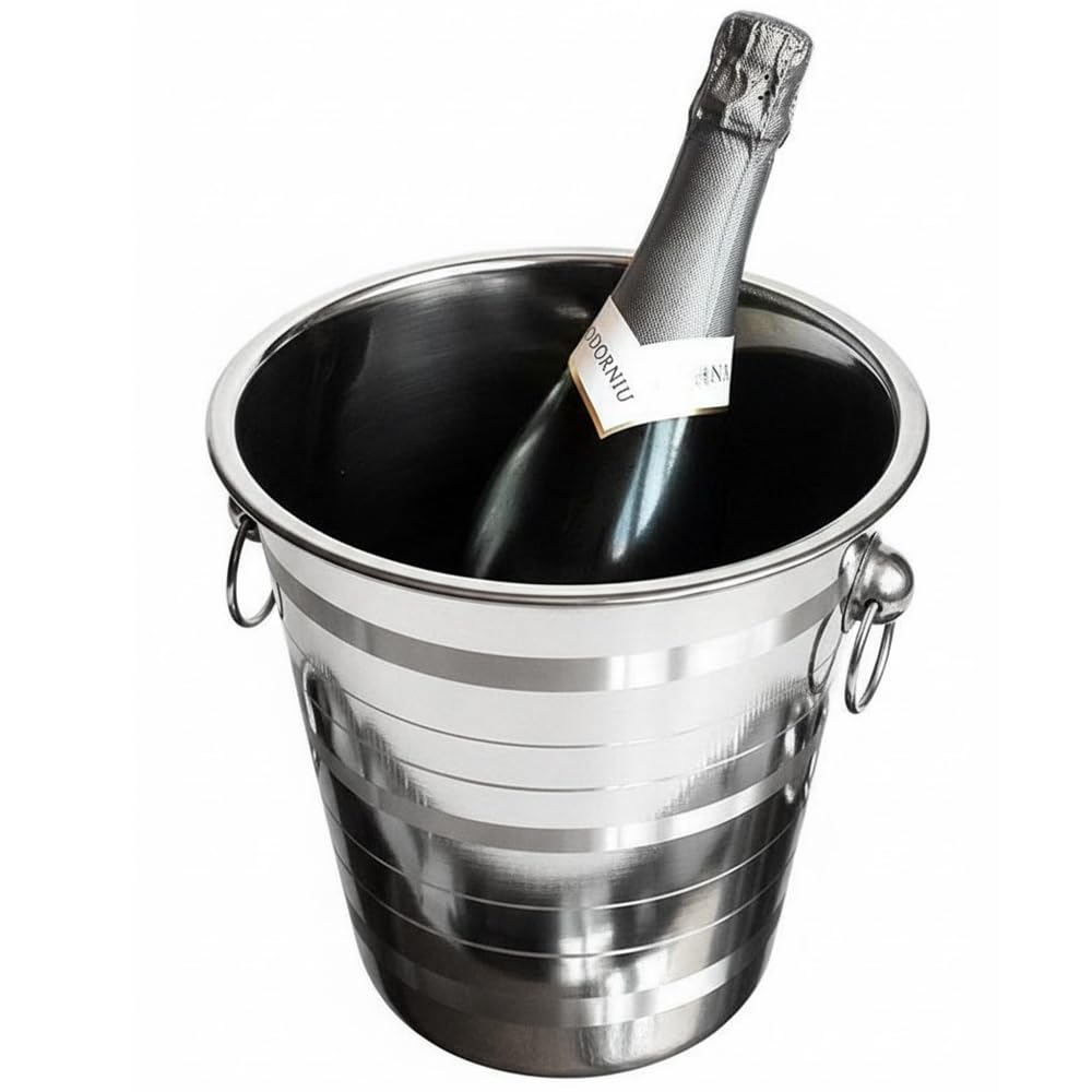 seau à champagne inox avec poignées