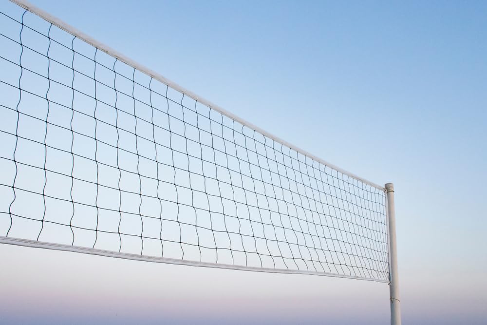 AMZ Professional Volleyball Net Outdoor Sand, Grass Volleyball Nets for Backyard, Portable Beach Kids Pro Volleyball Practice Net Set 32X3FT (4 Side Tape) (White) (B0CSJTHGRF) Amazon Price History, Amazon Price Tracker