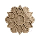 Lonjew Bead Container Wood Flower With Needle Magnet For Supply Storage, Bead Tray Organizer, Box Wi