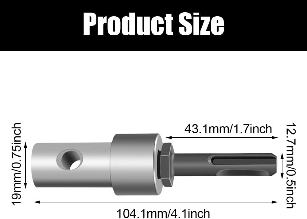 Auger Power Drill Adapter, 2pcs Garden Auger Power Drill Adapter fits Corded Drill and Cordless Drill, Electric Drill to Ground Drill Conversion Head, Round Shank Drill Chuck Adapter for Impact Driver
