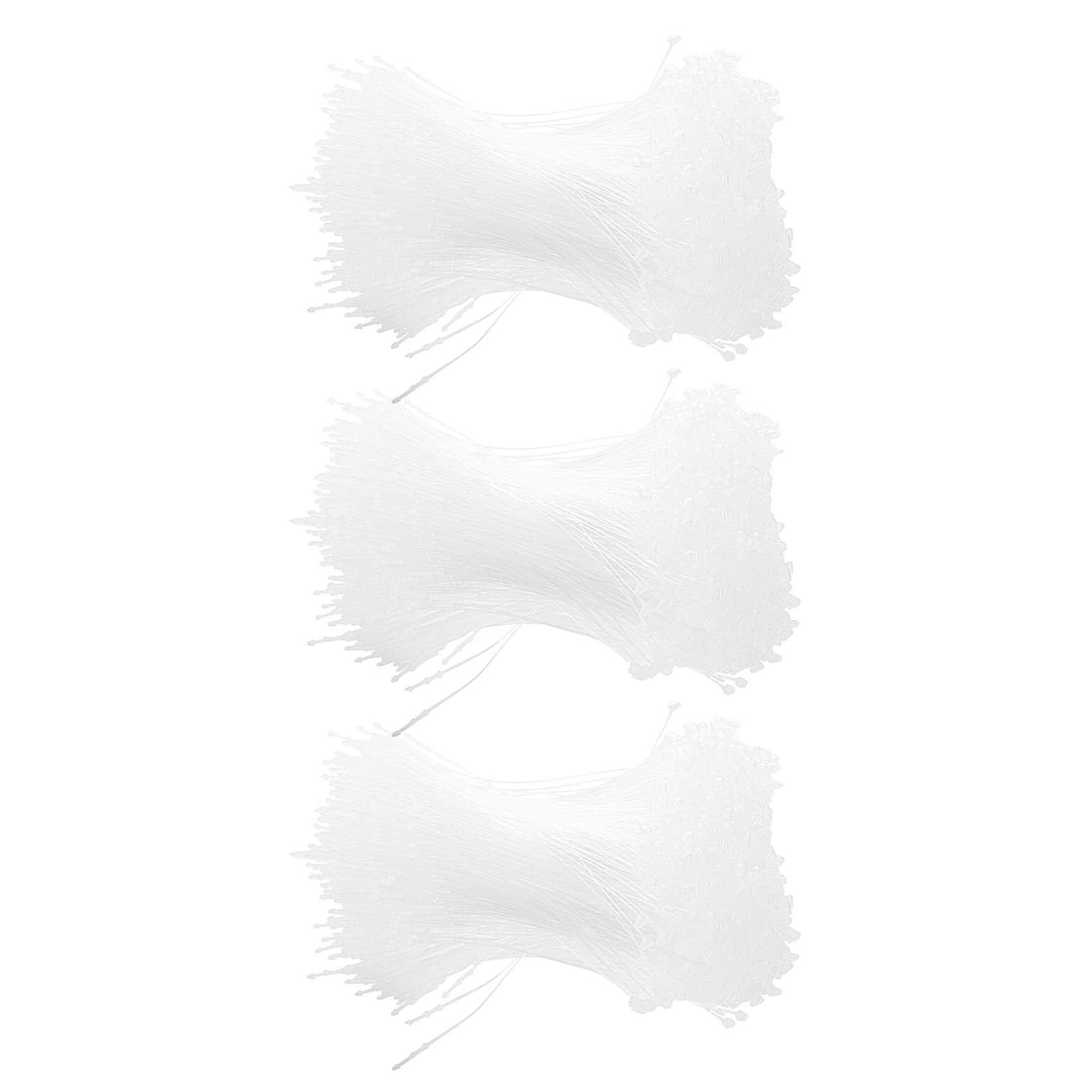 Jnchdghwa White Plastic Snap Lock Pins Security Loop Tag Fasteners 3000Pcs