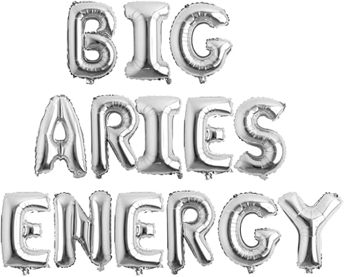 Miniatura 6 de Ninalems Party Cartel de globos de energía de acuario grande negro decoraciones de fiesta de cumpleaños cumpleaños de acuario letras de 14 pulgadas