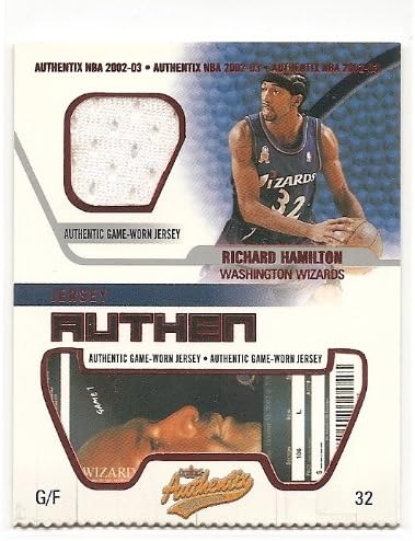 Richard Hamilton 2002-03 Fleer Authentix Game Worn Authentix Jersey #JA-RH