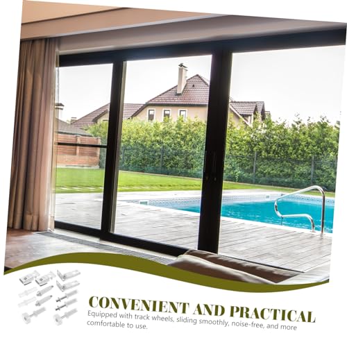 ARTIBETTER Kit de herrajes para puerta plegable 1 set sistema de rodillos pivotantes para puertas corredizas y plegables Instalación fácil Diseño que ahorra espacio Accesorios para hogares y oficinas miniatura 5