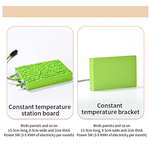 Plateforme chauffante pour perchoir à oiseaux 12V 5W et support de cage pour petit perroquet