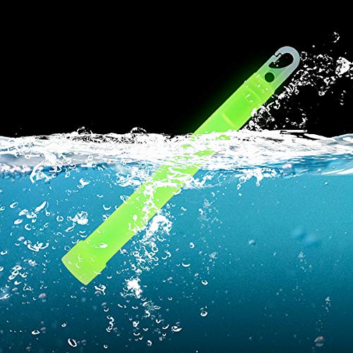 Pack De 5 Bâtons Lumineux Fluo Verts Géants - 15 Cm, Brillants, Durée 12h, Pour Fêtes, Festivals, Sécurité