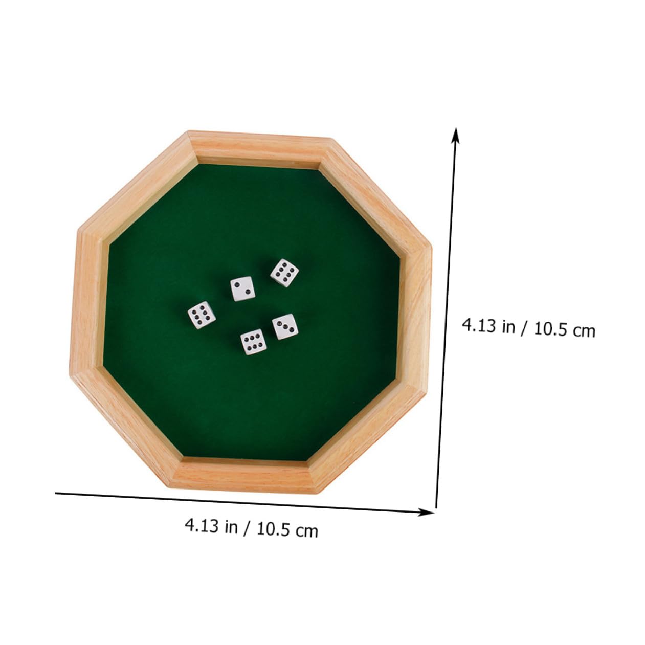 Jeux de Dés en Bois Vert, Set de Dés Halloween pour Fête et Bar