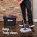 O-Cedar EasyWring RinseClean Microfiber Spin Mop & Bucket Floor Cleaning System with 4 Extra Mop Head Replacements