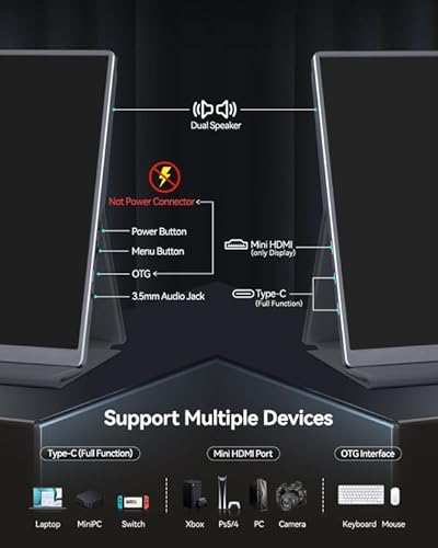 Intehill 4K Portable Monitor For Laptop And Mini Pc, High-End 13.4-Inch Small Computer Monitor With Golden Ratio 16:10 And Resolution 3840X2400 [U13Na] #TOP3