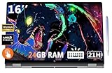 HP 2025 New Envy x360 2-in-1 Slim Laptop, OmniBook X Flip 16' FHD+ Touchscreen, Copilot+ PC, AMD Ryzen AI 7 350 (8-Core), 24GB RAM, 2TB SSD, 21H Battery, Backlit KB, Win 11, Meteor Silver, W/Stylus