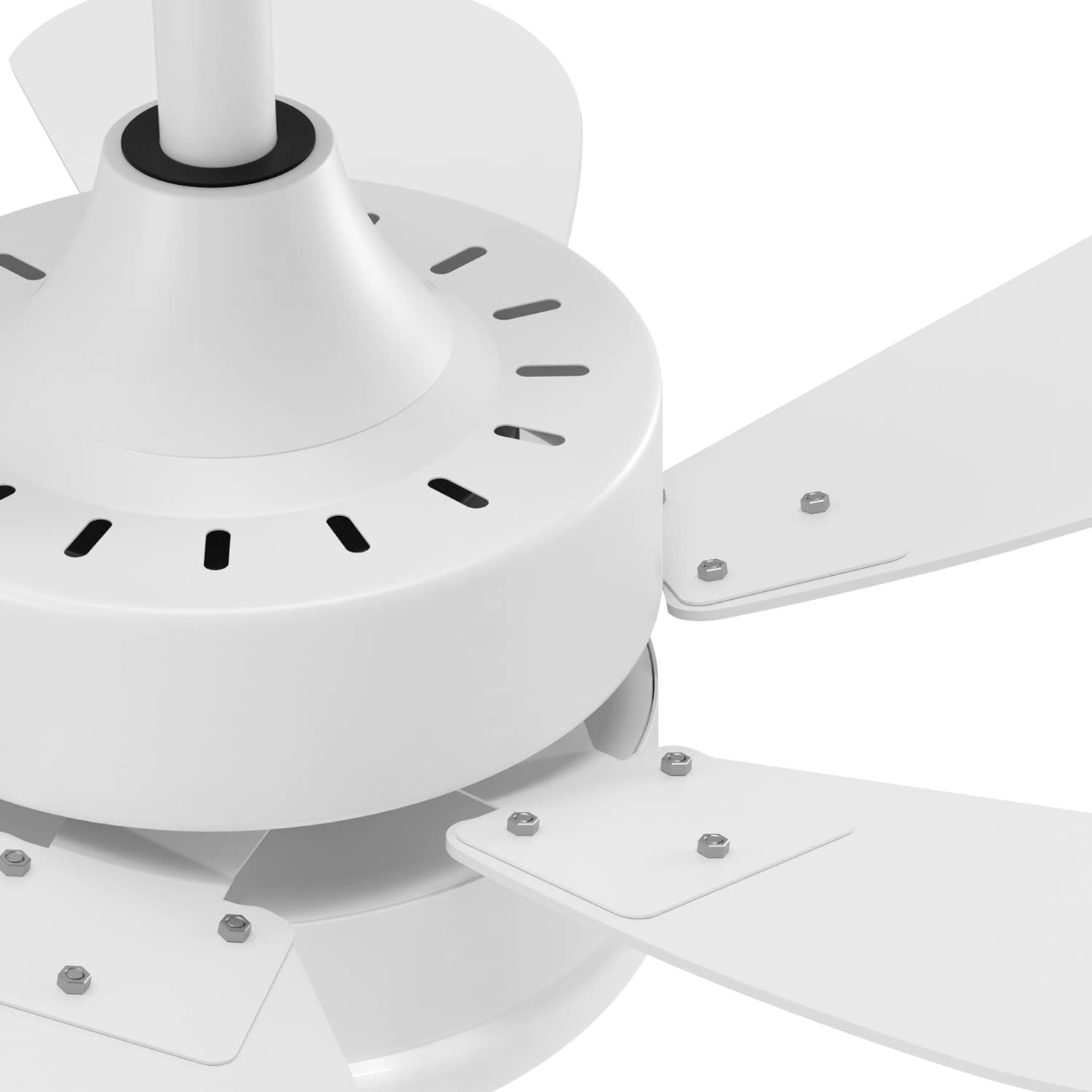 Homefire Deckenventilator Mit Beleuchtung und Fernbedienung Leise - Deckenlampe Wohnzimmer 6 Flügeln Ventilator Ø75 cm Timing Deckenleuchte Fan Sommer-/Winter für Schlafzimmer Küche Esszimmer/Weiß