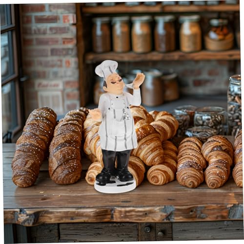Statue de chef en résine MAGICLULU pour décoration de café - 8