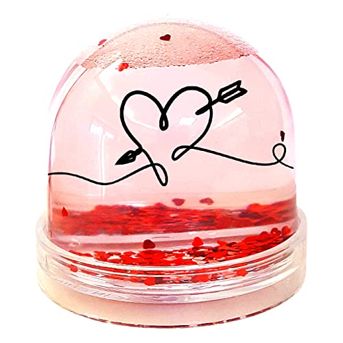 My Custom Style Boule globe de neige #Amore-cœur Fèches #Cœurs 9 x 9 cm Cover