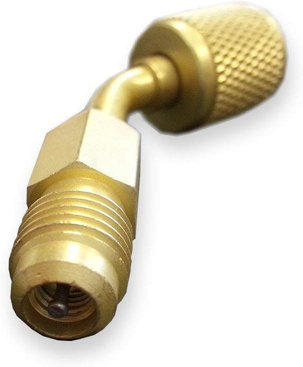 Ductless Mini Split System Charging Vacuum Port Adapter Swivel Type, 5/16 Female, 1/4 Male SAE : Automotive