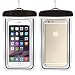 HAOGEGE Waterproof Case, Mobile Waterproof Bag, Fluorescence Cellphone Dry Bag Pouch for iPhone 7 6s 6 Plus , SE 5s 5c 5, galaxy s8 s7 s6 edge, LG G6 G5,Sony Nokia up to 6.0” diagonal (black)