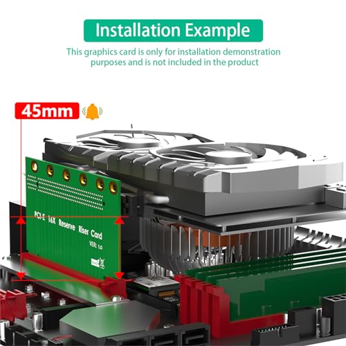 Carte PCIE 16X 90 degrés inverse avec direction d'installation modifiée - 5
