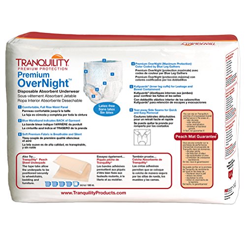 Tranquility Premium Overnight Disposable Absorbent Underwear (Dau) - Xl - 14 Ct #TOP2