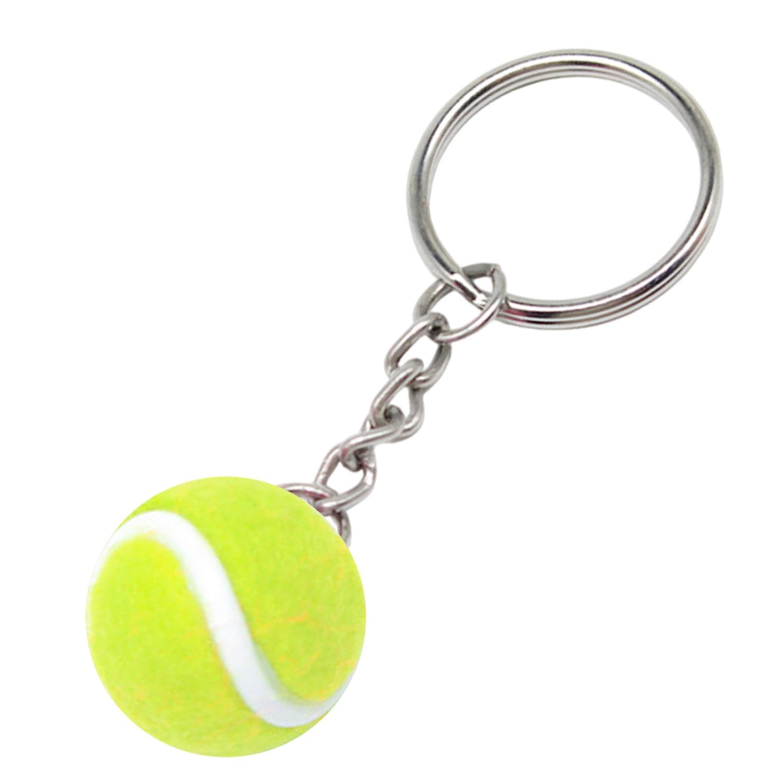Portachiavi Da Tennis - Piccola Palla, Sfera e Sportivo | Ciondolo Unico per Borsa e Auto, Giocattoli per Premio Scolastico