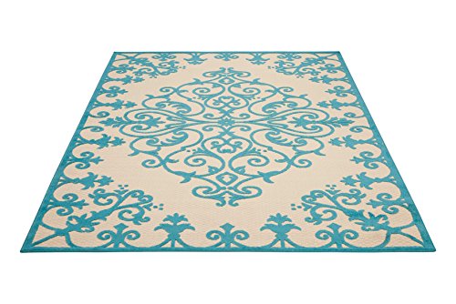 Tapete Nourison Home Aloha 9'6" x 13' Aqua miniatura 4