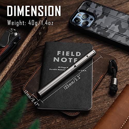 Keyunity Kp02 Fountain Pen Fine Nib With Ink Converter, Titanium Alloy Calligraphy Pen For Writing & Journaling #TOP5