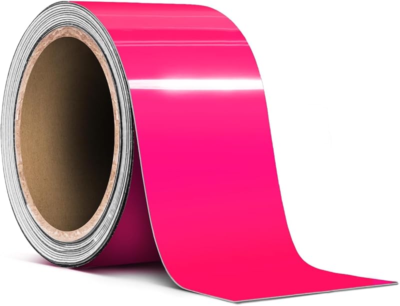Fita adesiva automotiva pinstriping VViViD de vinil rosa fluorescente neon brilhante – 5,08 cm x 6,10 m