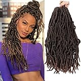 Ombre Faux Locs Crochet Hair 14 Inch 7 Packs New Soft Locs Crochet Hair Pre Looped Curly Wave Goddes