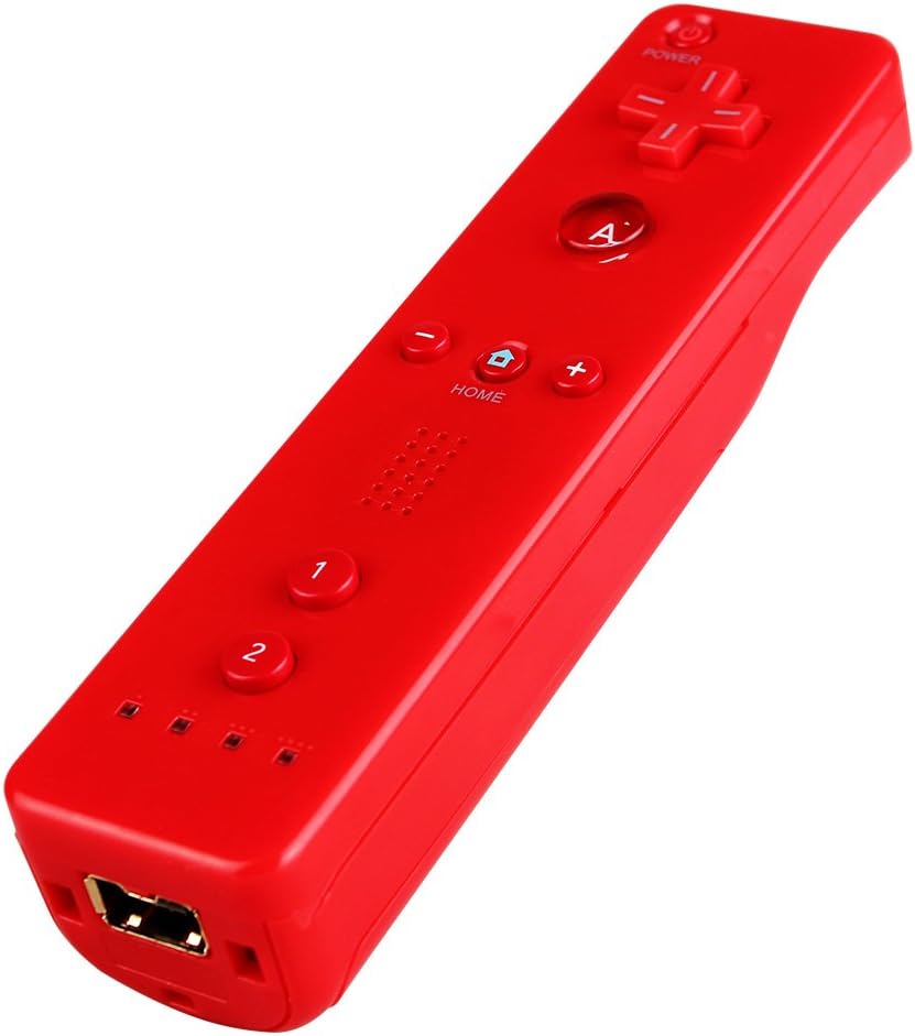 Wii Remote Controller Zoewal FA01 Wii Remote with Silicone Case Wrist Strap for Wii u Games-Dark Red(Third-Party Manufacturing)