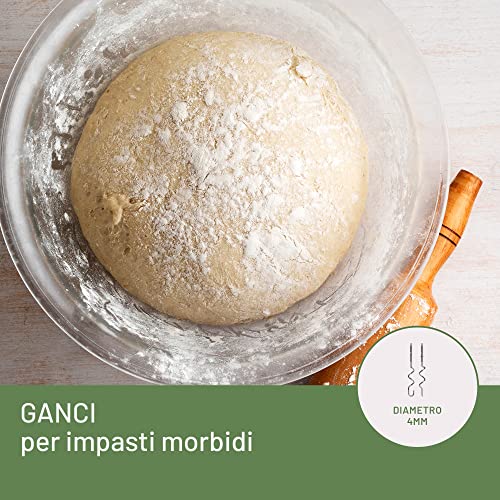 Imetec Sbattitore elettrico Crea&Crema, Fruste extralunghe, Ganci acciaio inox, 5 velocità, Funzione turbo, 500 W 3 Imetec Sbattitore elettrico Crea&Crema, Fruste extralunghe, Ganci acciaio inox, 5 velocità, Funzione turbo, 500 W