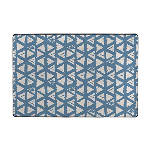 Grand tapis géométrique triangulaire aquarelle maison Ruchen