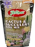 Hoffman 10404 Organic Cactus and Succulent Soil Mix, 4 Quarts, Brown/A