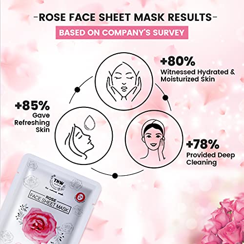 Image of TNW-THE NATURAL WASH Summer Rose Face Sheet Mask for Hydrating and Refreshing | Suits All Skin Types, Pack Of 1