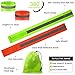 8 Pieces Reflective Bands Reflective Running Gear Night High Visibility Reflector Bands Shine Straps Tape Bracelets for Walking at Night Women Men Running Cycling Arm Wrist Ankle Leg(Green, Orange)