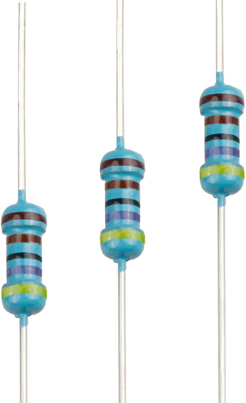 100pcs 4.7K ohm Resistor 1/4w (0.25 Watt) ±1% Tolerance Metal Film Fixed Resistor, Multiple Values of Resistance Optional