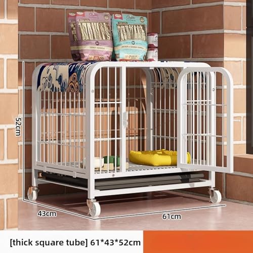 Robuste Hundebox mit Toilette, Indoor Faltbarer Laufstall für mittelgroße/ große Hunde, erhöhtes & verstärktes Design, leicht zu bewegen-2