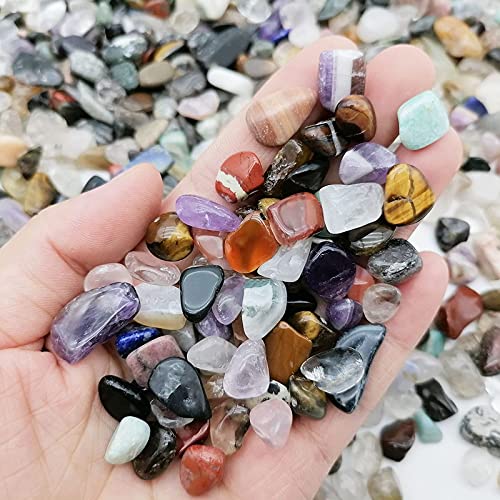 Image of 335g Assorted Stone Quartz Crystals Rocks Crushed Crystal Quartz Tumbled Rocks and Crystals