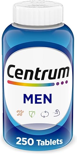 Centrum Multivitamínico para hombres, suplemento multivitamínico/multimineral con vitamina D3, vitaminas B y antioxidantes, sin gluten, ingredientes