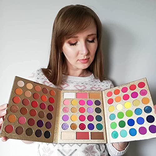 BRANDINN13 Pretty All Set Eyeshadow Palette Set Pro 86 Colors Makeup Kit Matte Shimmer Eye Shadow Highlighters Contour Blush Powder All In One Makeup Pallet - Image 3