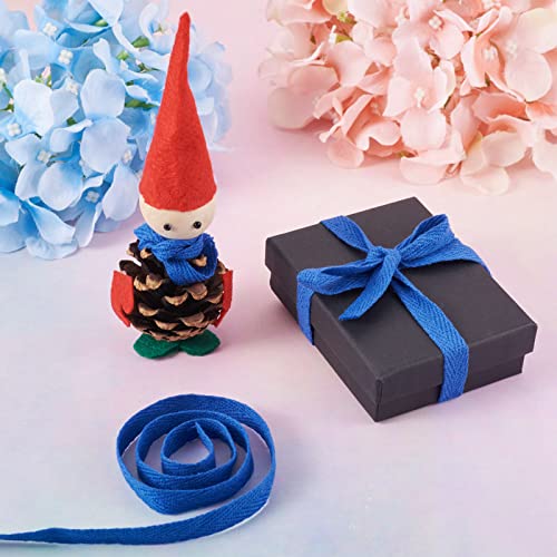 Spritewelry 49 Yards Blue Cotton Twill Tape Ribbon Herringbone Tape Twill Ribbon 10Mm Webbing Tape Bias Binding Tape For Home Decor Wrapping Gifts Sewing Diy Craft Making #TOP1