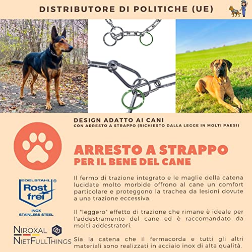 Collana combinata antiruggine per cani