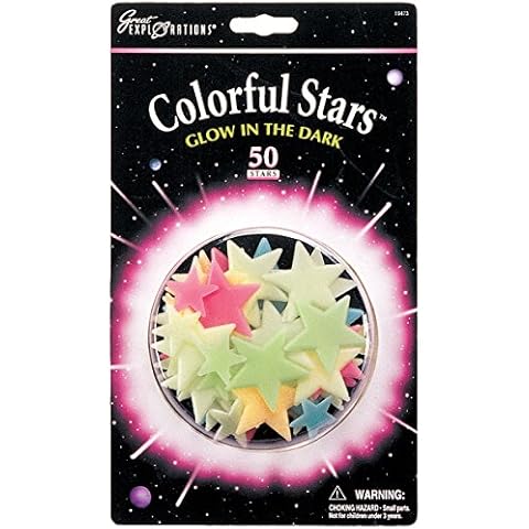 Pegatinas que brillan en la oscuridad-Estrellas coloridas de University Games Cover