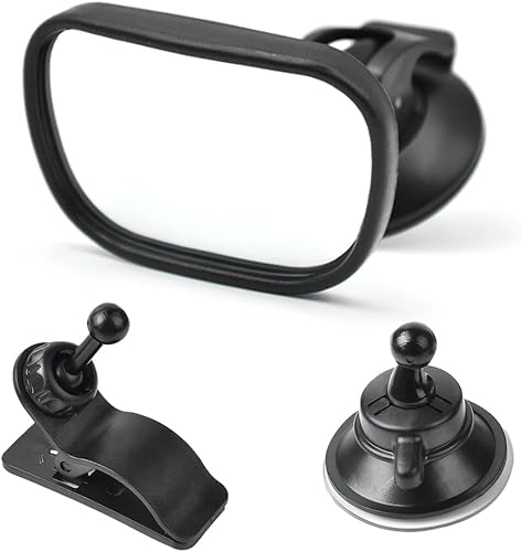 Kewucn Espejo de coche para bebé, espejo retrovisor interior inastillable, espejo de observación de bebé, espejo retrovisor ajustable para asiento