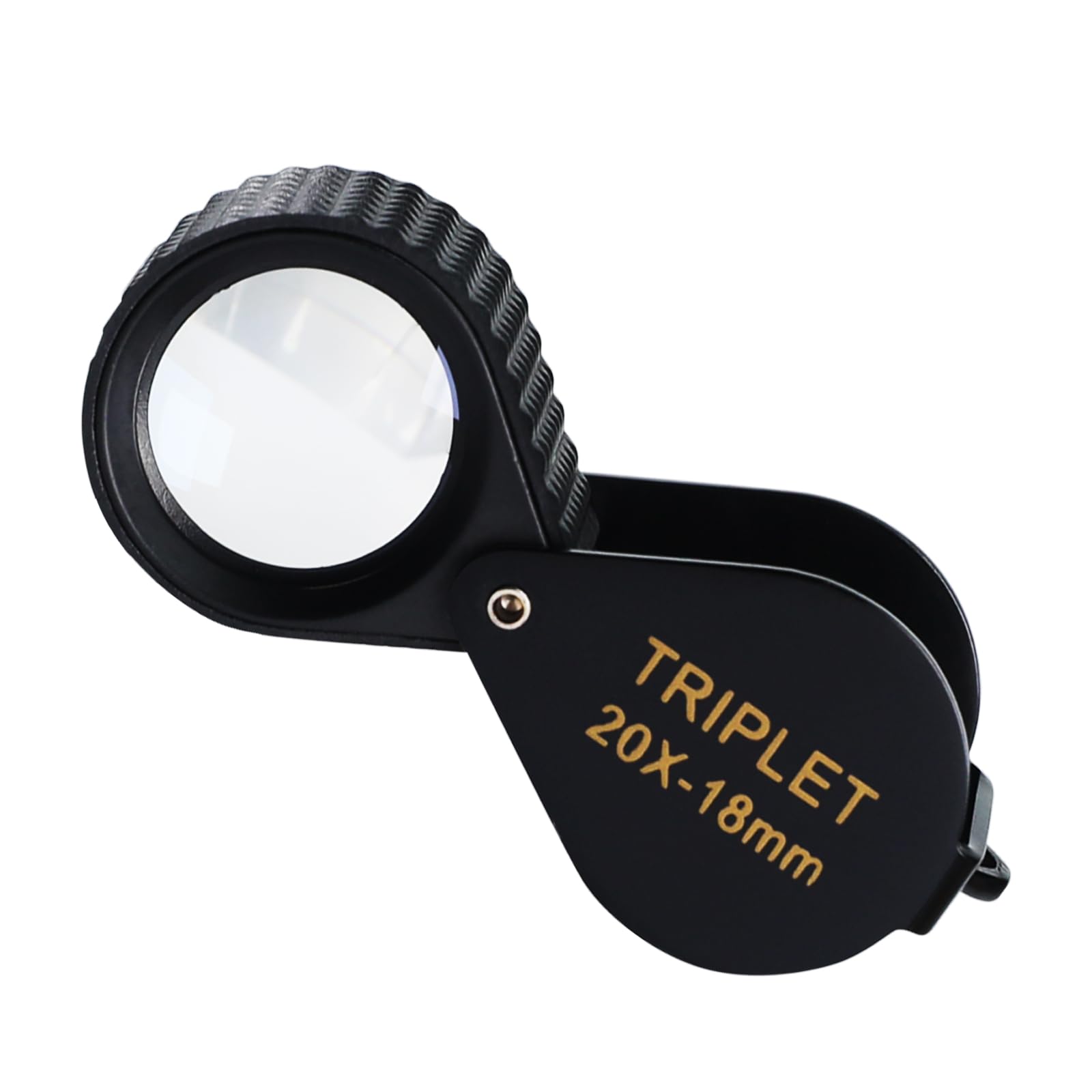20x Magnification Triplet Loupe 18mm Portable Gem Loupe with Achromatic & Aplanatic Optic Lens, Battery Free Design for Jewelers & Numismatists