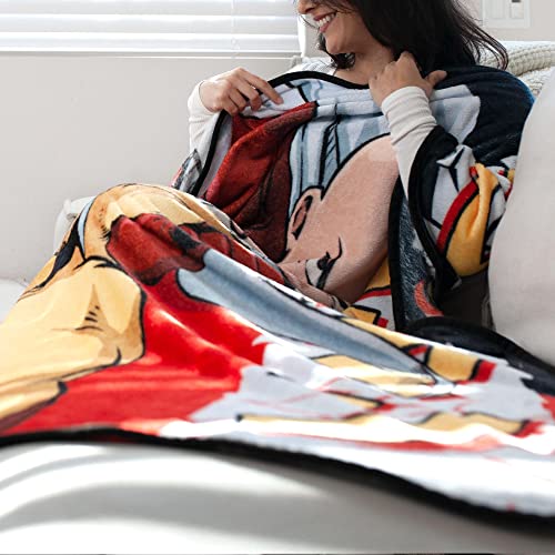 One-Punch Man Plush Throw Blanket | Super Soft Fleece Blanket, Cozy Sherpa Cover For Sofa And Bed, Home Decor Room Essentials | Anime Manga Gifts | 45 X 60 Inches #TOP4