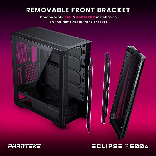 Phanteks Eclipse G500A Mid Tower Case, Fanless, Drgb, Black #TOP2