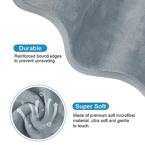 URAQT Toalla Facial Desmaquillante de Microfibra, 5 Piezas Gris Toallas Desmaquillantes Reutilizables, Paño de Limpieza de Hipoalergénica para Todo Tipo de Lavado de Piel Limpieza Facial (40 x 17 cm) - imagen 3