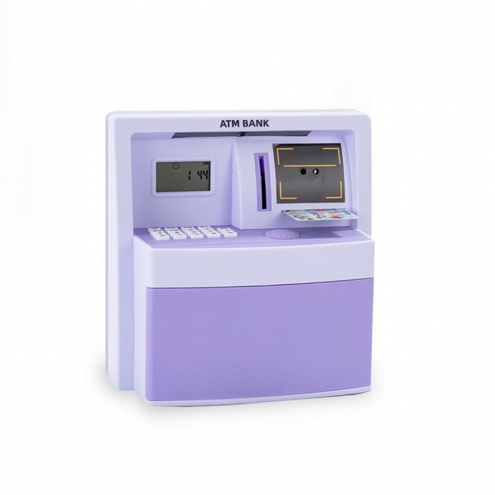 Tirelire Électronique à Code Sécurisé Tirelire avec Verrouillage à Code Numérique Distributeur Billets Jouet pour Enfants, Violet X10 Modèle À Piles, Style Simple