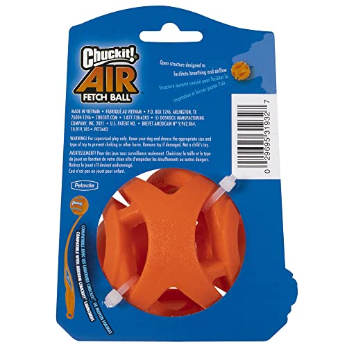 Image of Chuckit! Air Fetch Ball Dog Toy, Medium 2.5in, Lightweight, 20-60lbs Dogs