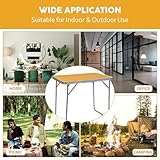 Crystals 2.3ft Aluminum Folding Picnic Table | Lightweight & Portable Camping Table | Adjustable Height Outdoor Trestle Table for BBQ, Garden, Travel, & Events – Sturdy & Compact (Orange) - Image 8