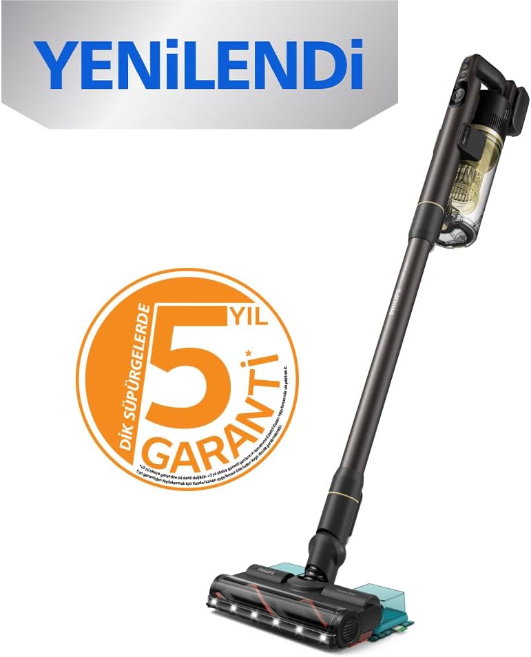 Philips 7000 Serisi Aqua 25.2 V Kablosuz Dik Süpürge, PowerCyclone 12, 80 dk’ya Kadar Kullanım, XC7153/10