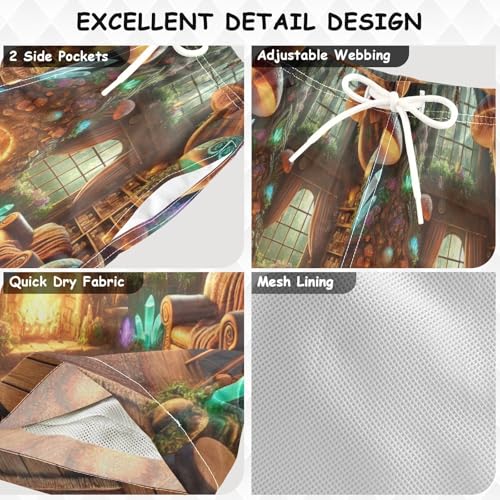 Fantasy Mushroom Bright Boys Swim Trunks Quick Dry Toddler Swimsuit Boy Swimwear Bathing Suits Board Shorts 3T Multi3